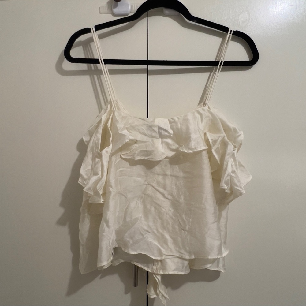 H&M Cream Ruffle Camisole - Picture 2 of 2
